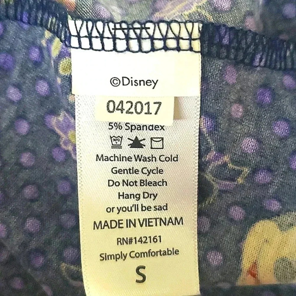 Disney Minnie Mouse Blue Pink Flower Stretch Pullover Midi Dress NWT - Picture 4 of 7